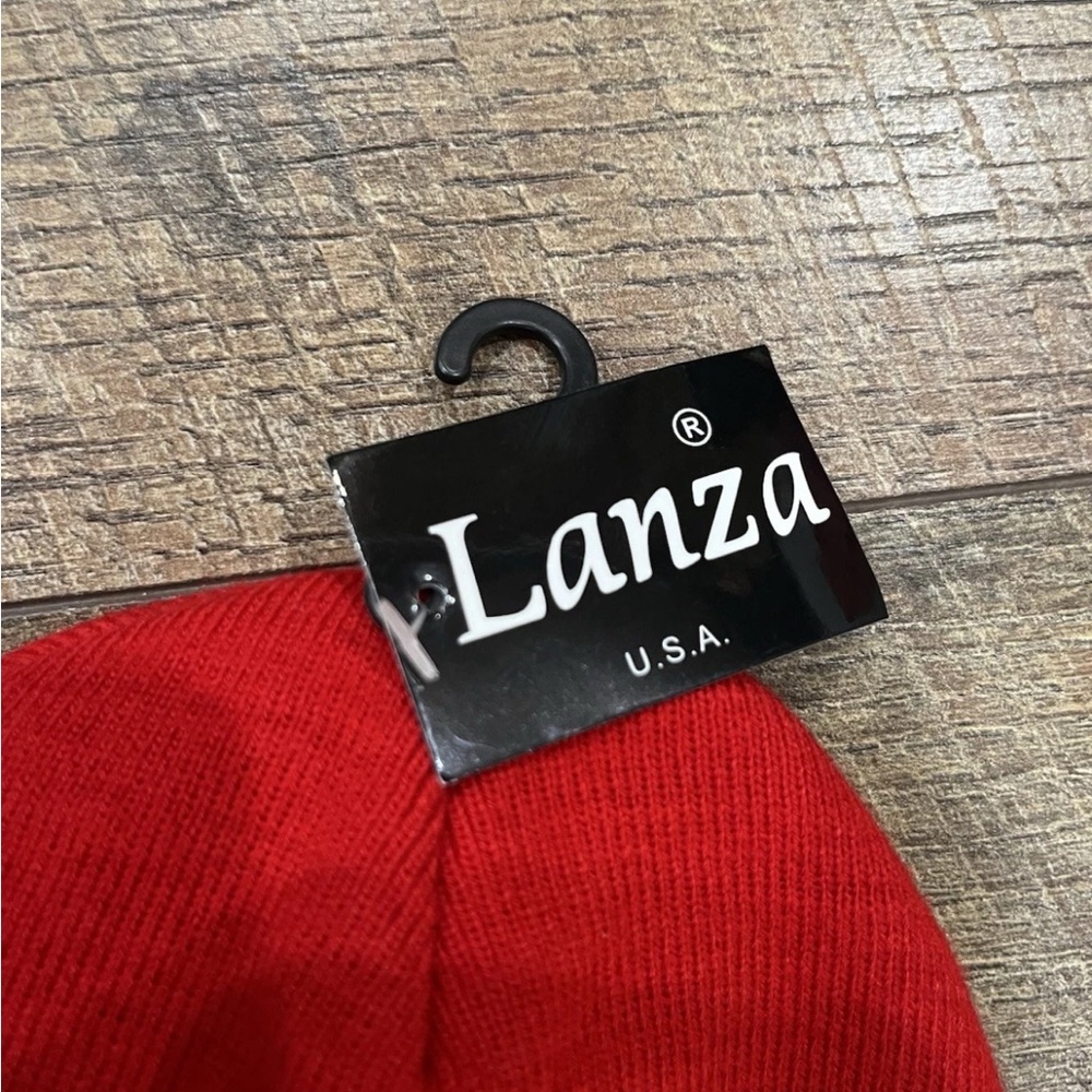 NWT Vintage Y2k I ❤️ LA Embroidered Beanie Hat Red One Size - Los Angeles, 90s - Picture 4 of 4